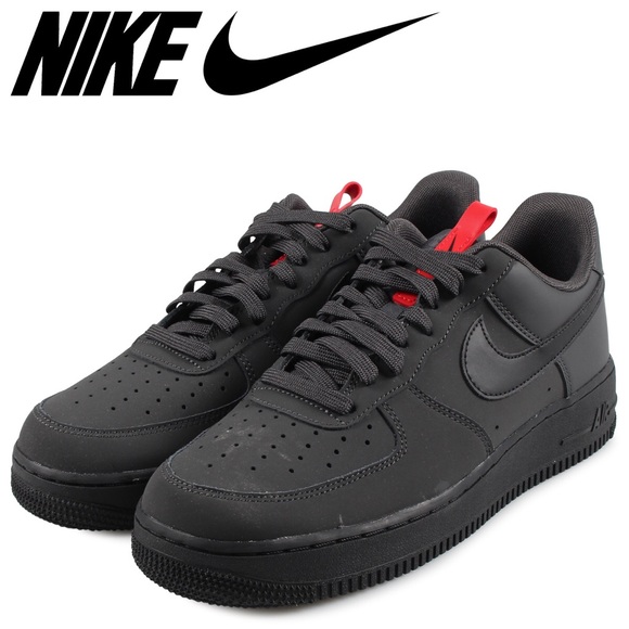 air force 1 low anthracite black and red